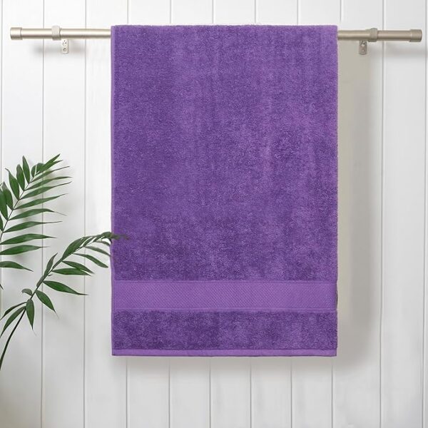 81uyTlGx-PL._SX679_ UTE 4 pcs 100% Cotton Towels for Bath | Towels for Bath Small Size | Trident Bath Towel - Soft & Absorbent 70 x 140 (Purple)